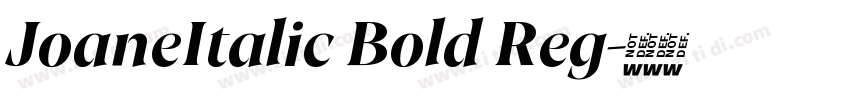 JoaneItalic Bold Reg字体转换